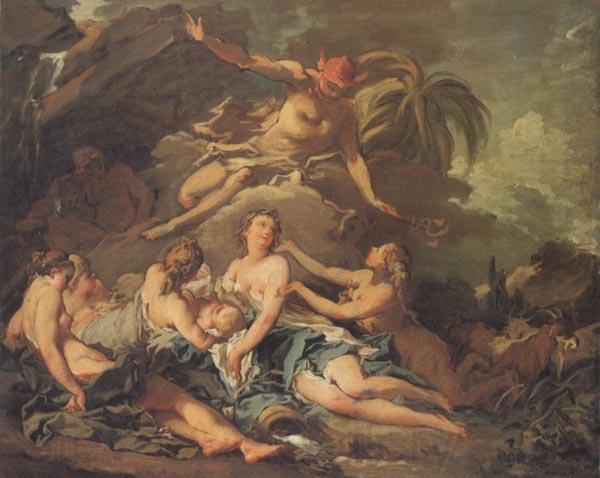 Francois Boucher Mercury confiding Bacchus to the Nymphs Spain oil painting art